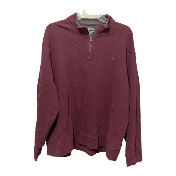 Polo Ralph Lauren Burgundy Pullover Sweater Mens 2XL - Picture 1 of 10